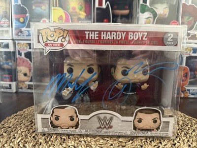 Funko Pop! WWE The Hardy Boyz Signed 2-Pack Vinyl Figures JSA LL71519