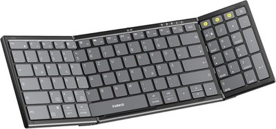 Inateck Faltbare Tastatur Kabellos,mit Ziffernblock 3 Kanälen,AI-Key,mit Ständer