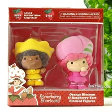 Strawberry Shortcake 3" Flocked Figure Set Orange Blossom Raspberry Tart New 
