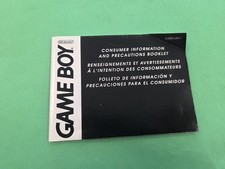 Game Boy Consumer Information And Precautions Booklet Fold Out U/DMG-USA-7