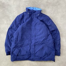 L.L. Bean Rain Jacket Womens Large Full Zip Outdoor Coat, Navy