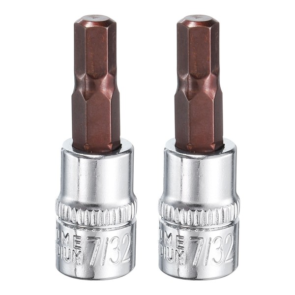 "7/32\" Sechskant-Bit-Steckdose 1/4\" Antrieb SAE S2 2 StüCk FüR Umwandlung"-image