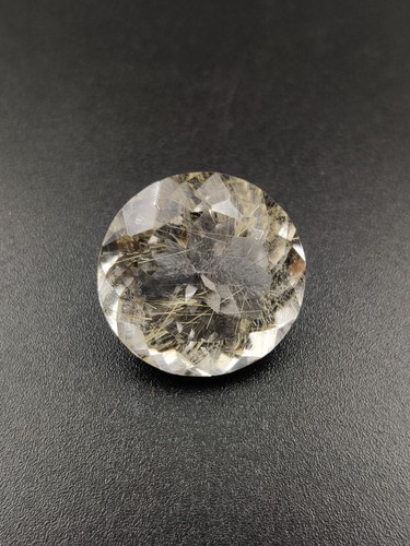 13.20 Ct Natural Rutilated Quartz Faceted Cut Round Gemstone 16mm W00232
