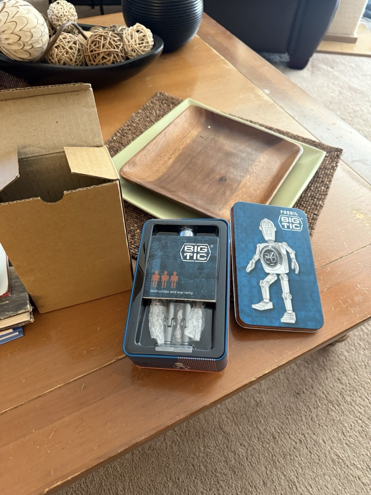 Fossil Stan BIG TIC  Robot Man  Clock.- Rare Vintage