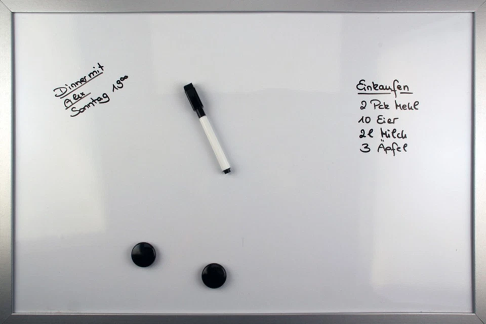 RHEITA Whiteboard magnetisch Magnetboard Magnet Tafel 60 x 40cm mit Stift und Magneten