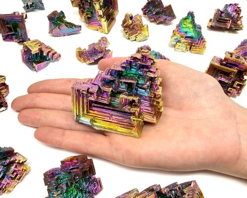 Bismuth Crystals / Iridescent Rainbow Bismuth Specimens - Choose Size