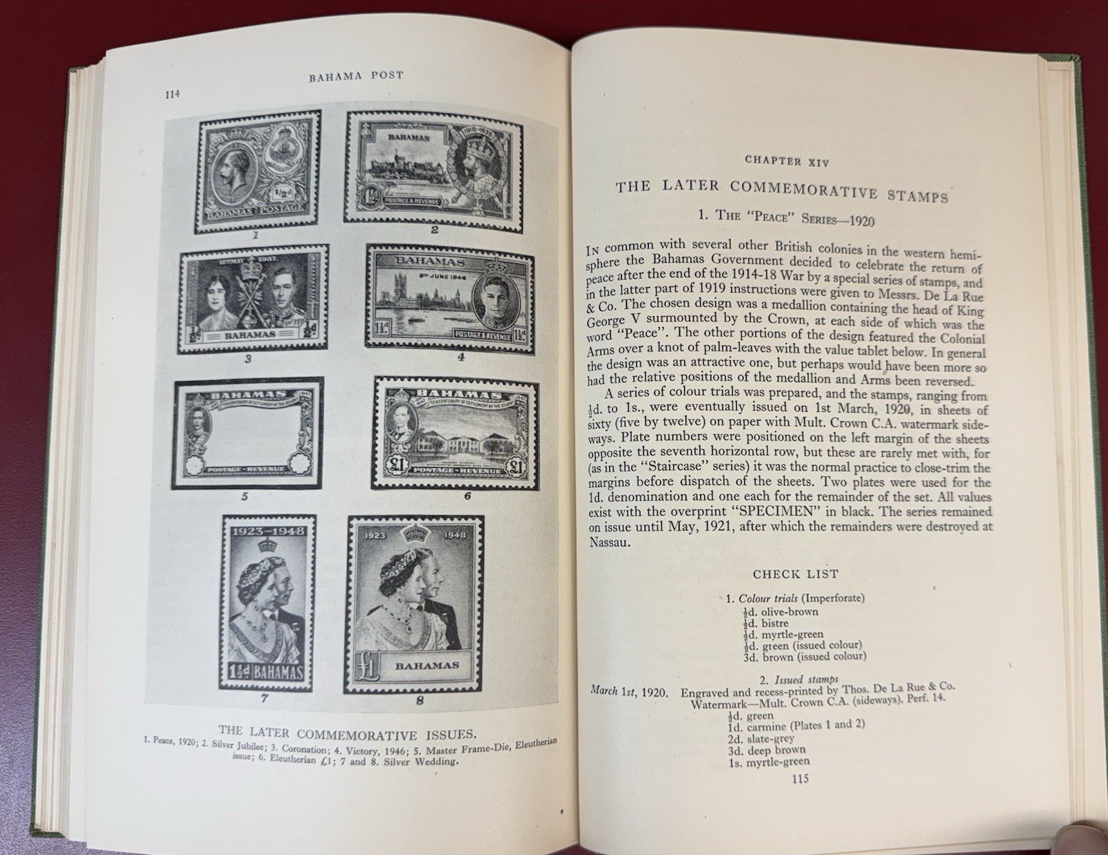 The Postage Stamps & Postal History of the Bahamas, by Harold G.D. Gisburn, 1950