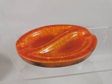 Pilkingtons Royal Lancastrian Pottery Ash Tray Oval Orange Vibrant Retro