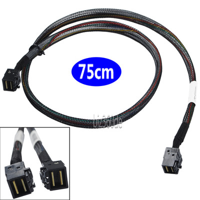 Mini SAS SFF-8643 to SFF-8643 Server 12G Array Card Data Cable, 1-to-1, 0.75m