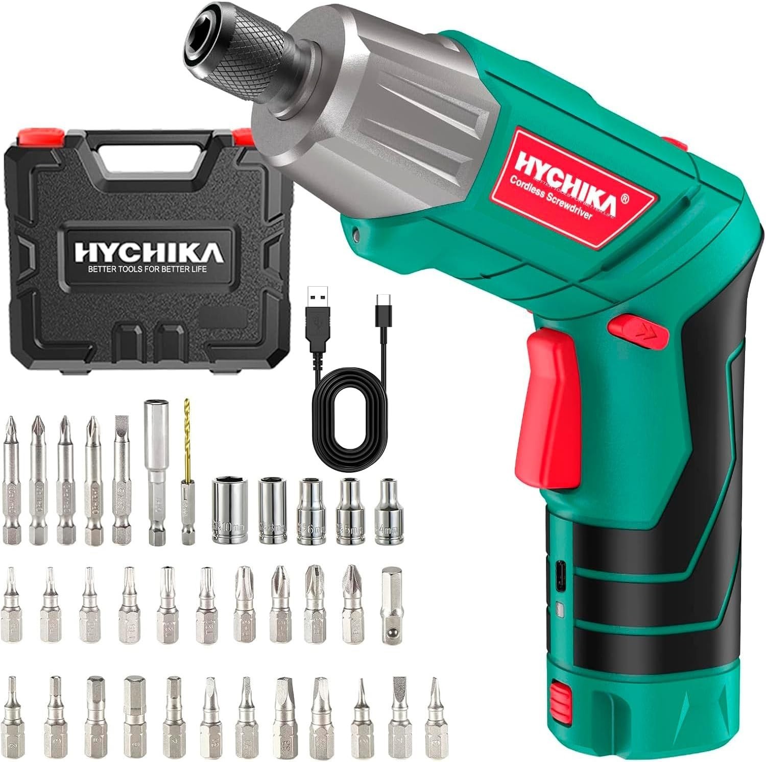 HYCHIKA Avvitatore a Batteria 6Nm, Cacciavite Elettrico 3.6 V 2.0 Ah