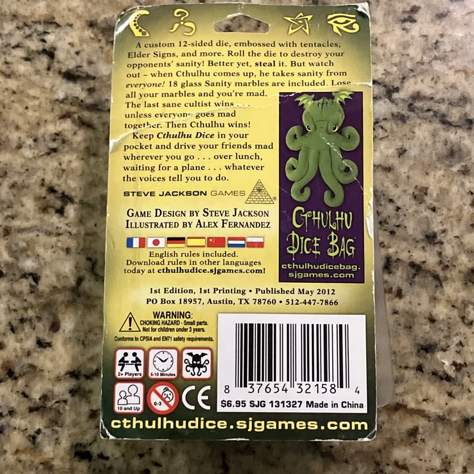 SJG Cthulhu Dice Cthulhu Dice Game (2012 Ed) never used - Image 3 of 3
