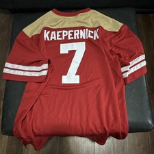 Majestic 49ers Colin Kaepernick 7 NFL Jersey Men's XL Red/Gold