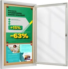 Outdoor Lockable Notice Board 90x60cm,Aluminum Frame Display Pin 90x60cm 