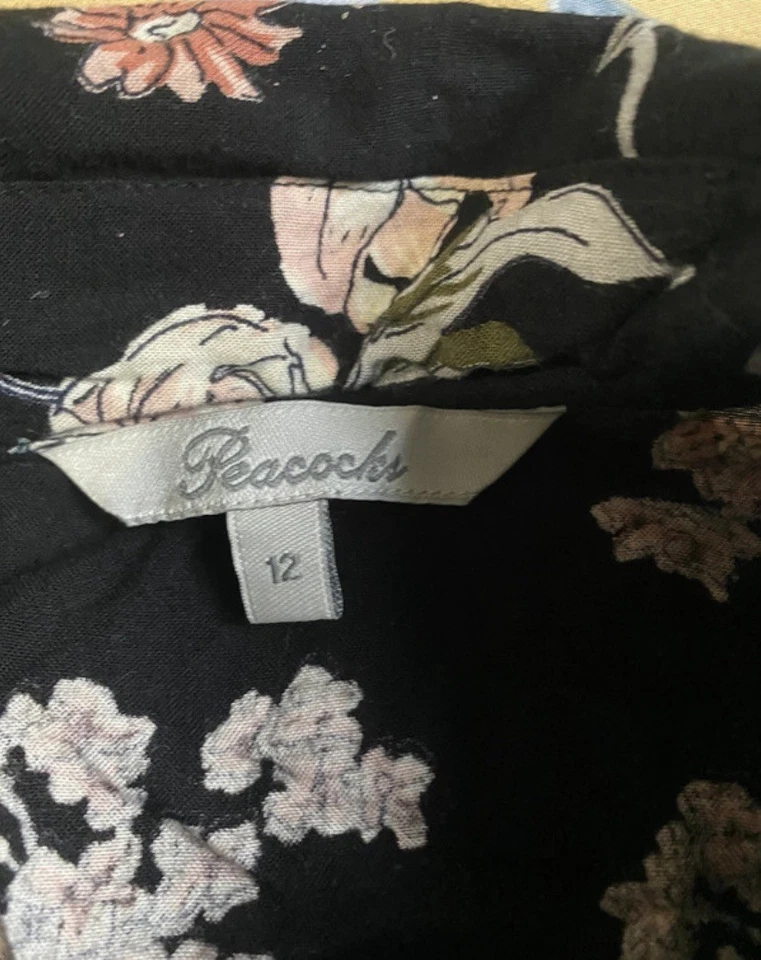 Floral Shirt Jacket Thin Shacket peacocks - Image 3 of 4