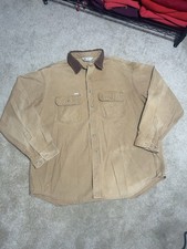 Vintage Carhartt Rugged Outdoor Wear Duck Canvas Shirt XL Corduroy Collar Faded