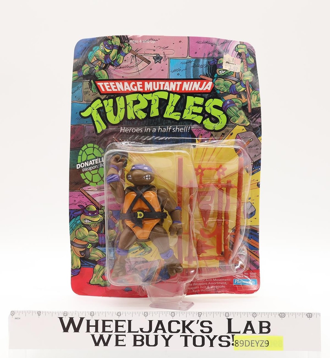 Donatello 10 Back Teenage Mutant Ninja Turtles TMNT 1988 Playmates