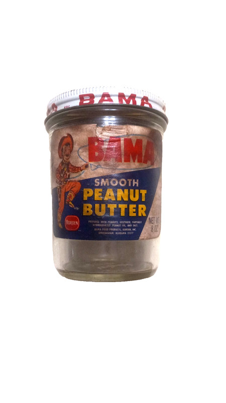 BAMA Peanut Butter Jar - Vintage - Birmingham, AlaBAMA - 8 oz