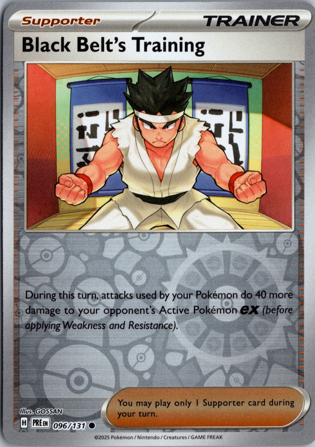 Black Belt's Training Reverse Holo Common SV: Prismatic Evolutions 096/131 NM