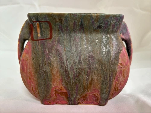 Roseville Carnelian Pillow Vase