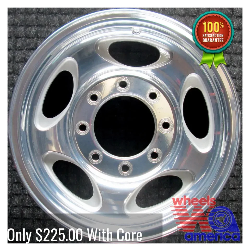 (Se envía hoy) Llanta Ford Excursion F250 Super Duty F350 pulida OE 3408 Foto 2 de 4