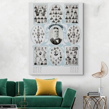 1907 American League Baseball Team Chart – Early U.S. Sports History Print