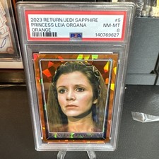 2023 Topps Star Wars Return of the Jedi Sapphire Princess Leia Organa Orange /25