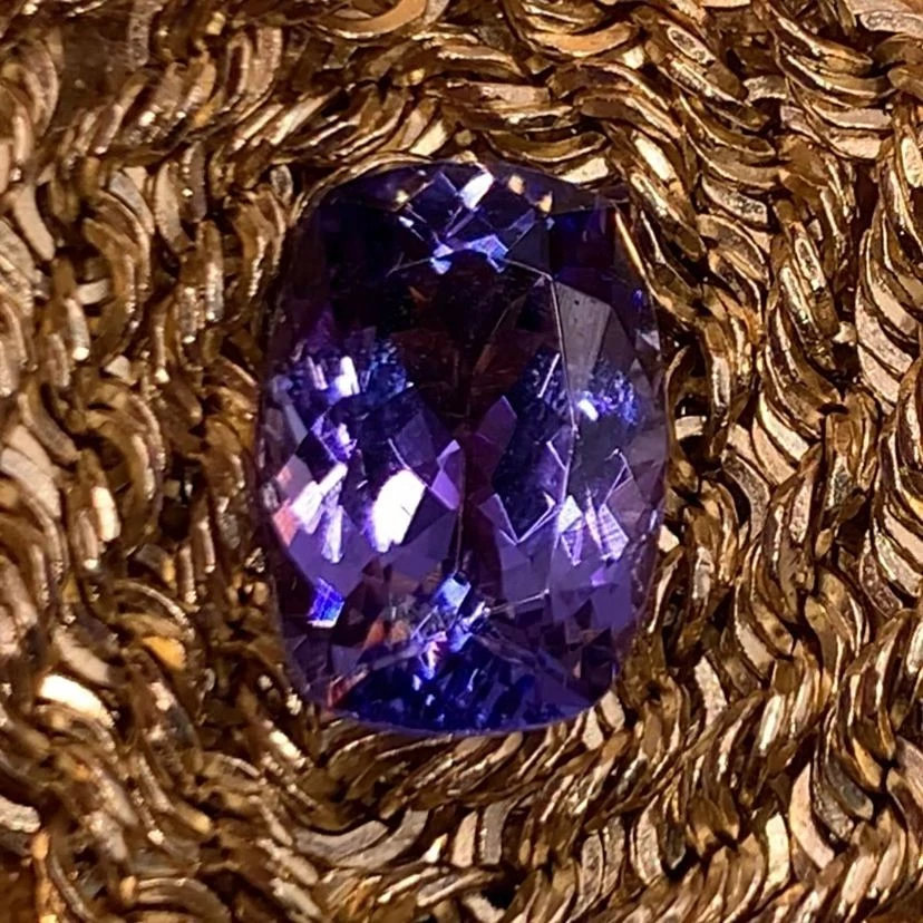 Tanzanita natural de 3,14 quilates con certificación GIA Foto 4 de 4