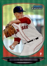 2013 Bowman Chrome #BCP139 Ty Buttrey Prospects Refractors Green
