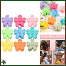 Flower Hair Clips for Women - 9 PCS Matte Claw Clips With Strong Hold for Thick