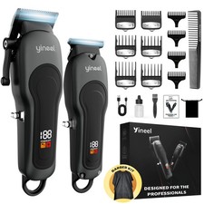 Professional Hair Clippers for Men Cordless Barber Clipper Trimmer Set