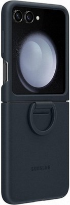 Original Samsung Galaxy Z Flip5 Silikon Case mit Ring - Indigo (Blau) - Neu