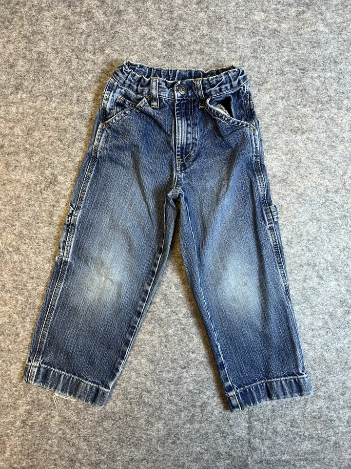 Pantalones de mezclilla vintage Baby Gap para niños pequeños azules talla 4T 100 % algodón Foto 2 de 4