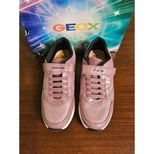 Geox Spaceclub G. C Sneakers Kids Size 5 Dark Pink Silver J268VC C8217