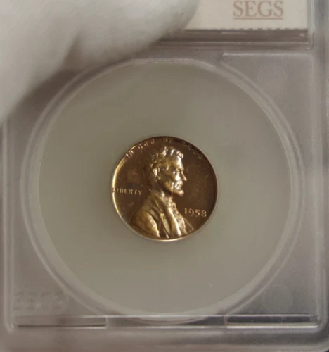 1958 US Lincoln Cent 1c Red Proof