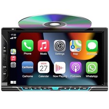 Double Din Car Radio with CD/DVD Player, 7-inch Touch Screen Car Stereo Style-A
