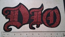 DIO Ronnie James Dio BIG LOGO Woven Patch Metallic Red Threading Sew On