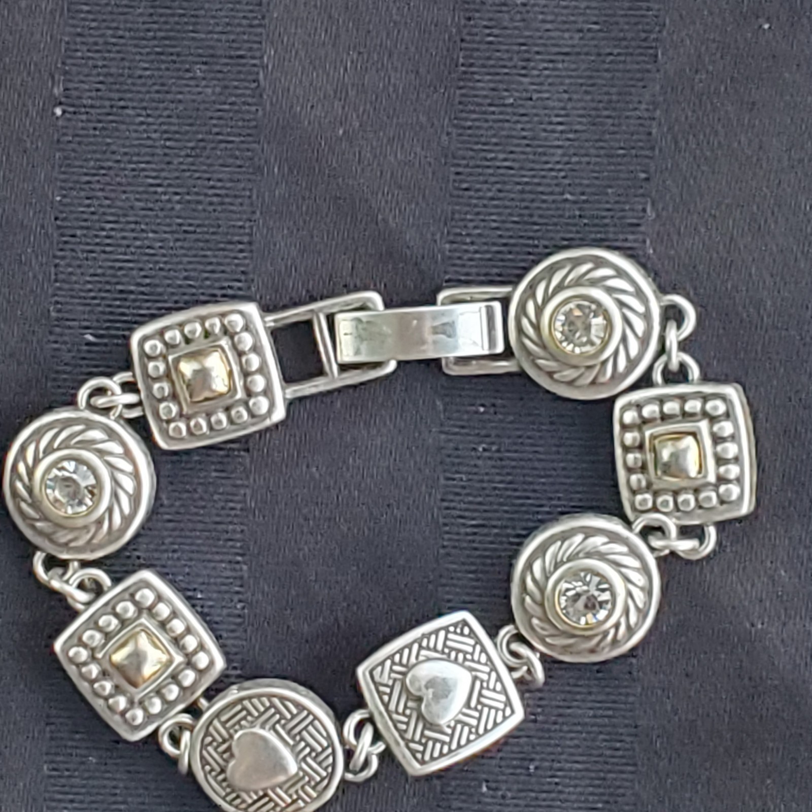 Brighton Silver Plated Crystal Bangle Bracelet 8 … - image 8