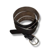 Vintage Black  Silver Leather Belt