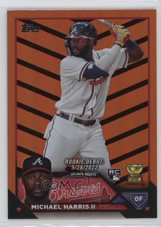 2023 Topps Update Rookie Debut Orange & Black Foil Michael Harris II #US225 uk2