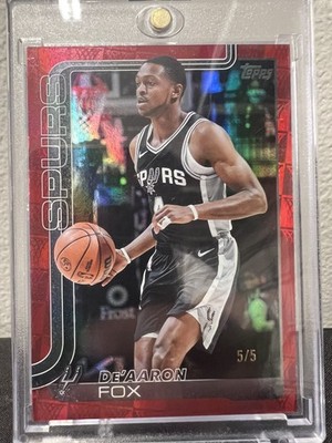 2025-26 Topps De'Aaron Fox Season Tip-Off Red Foil #/5 Spurs