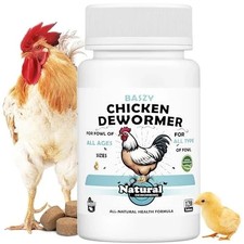 Chicken Dewormer 120 Tablets All-Natural Formula, US-Made EXP. 08/2026