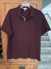Burberry Brit Men  s Polo Shirt Maroon Size XL