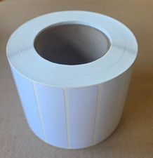 White Polyester Thermal Transfer 4" x 1" Labels for Zebra, 3" core, 2000/roll