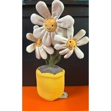 Jellycat Amuseables Daisy Plush Potted Flower White Yellow A2DAS Stuffed Toy