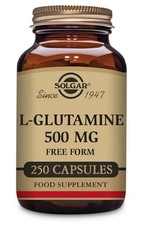 Image of Solgar L-Glutamine 500mg – 250 Vegetable Capsules – Exp 02/2026 – New & Sealed