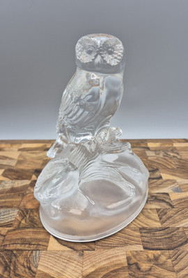 Cristal D'Arques Kunst Glas Kristall Eule Briefbeschwerer Figur Ornament