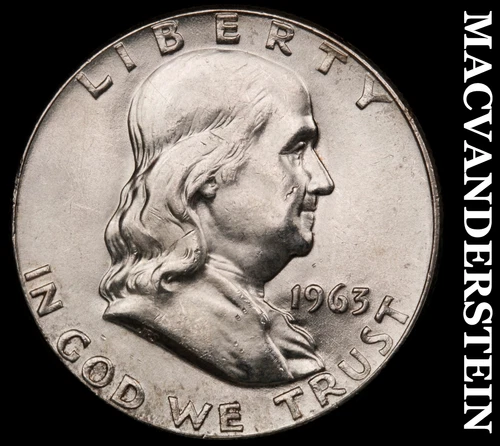 1963 Franklin Half Dollar- Silver- Scarce High Grade No Reserve #i9626