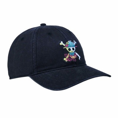 One Piece (Live Action) Straw Hat Pirates Logo Adult Baseball Cap, Black, One