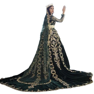 arab engagement dresses Luxury Rose Gold Blue Ruffles Princess Ball Gown Arabic Evening Dress –  Jill Wish