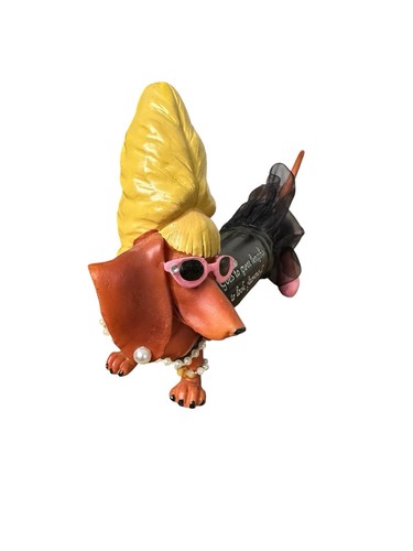 Westland Hot Diggity Dog Fashionista Glamorous Beehive Dachshund Figurine - Picture 6 of 14